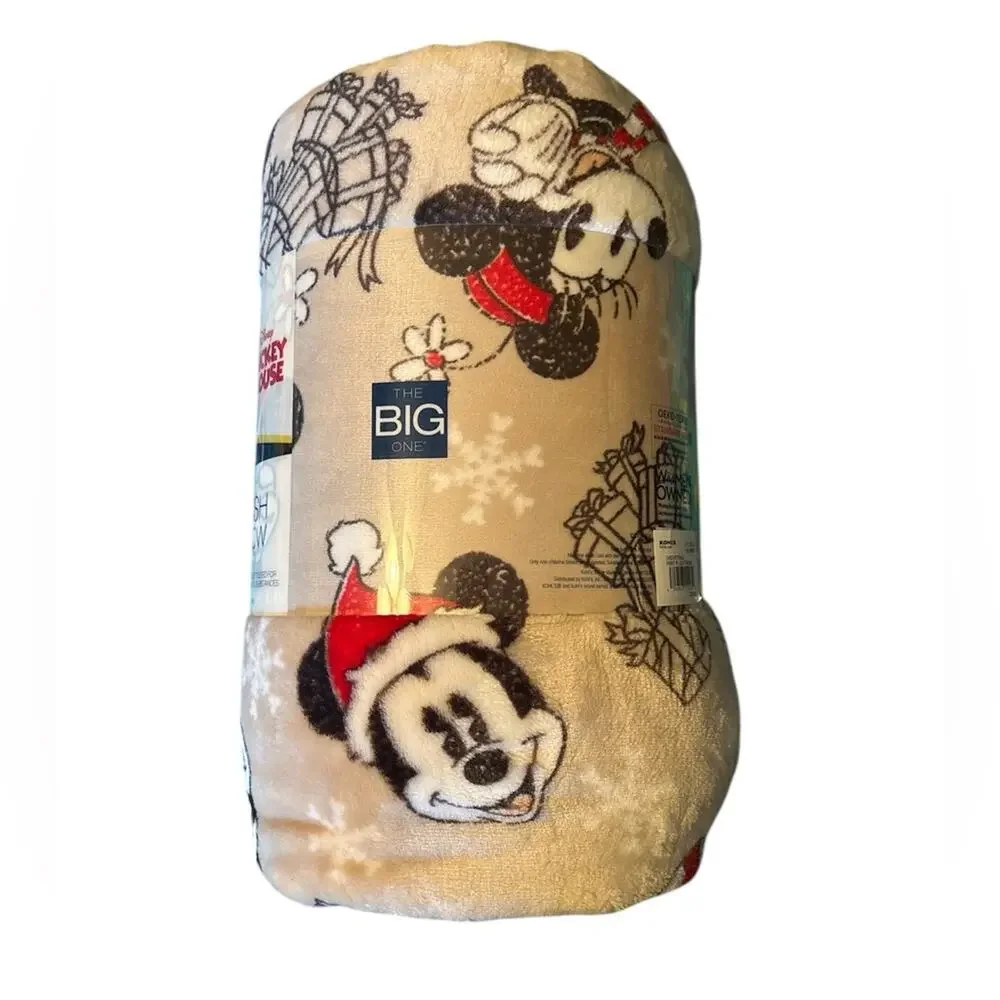 The Big One Disney Mickey Mouse Christmas Throw NWT